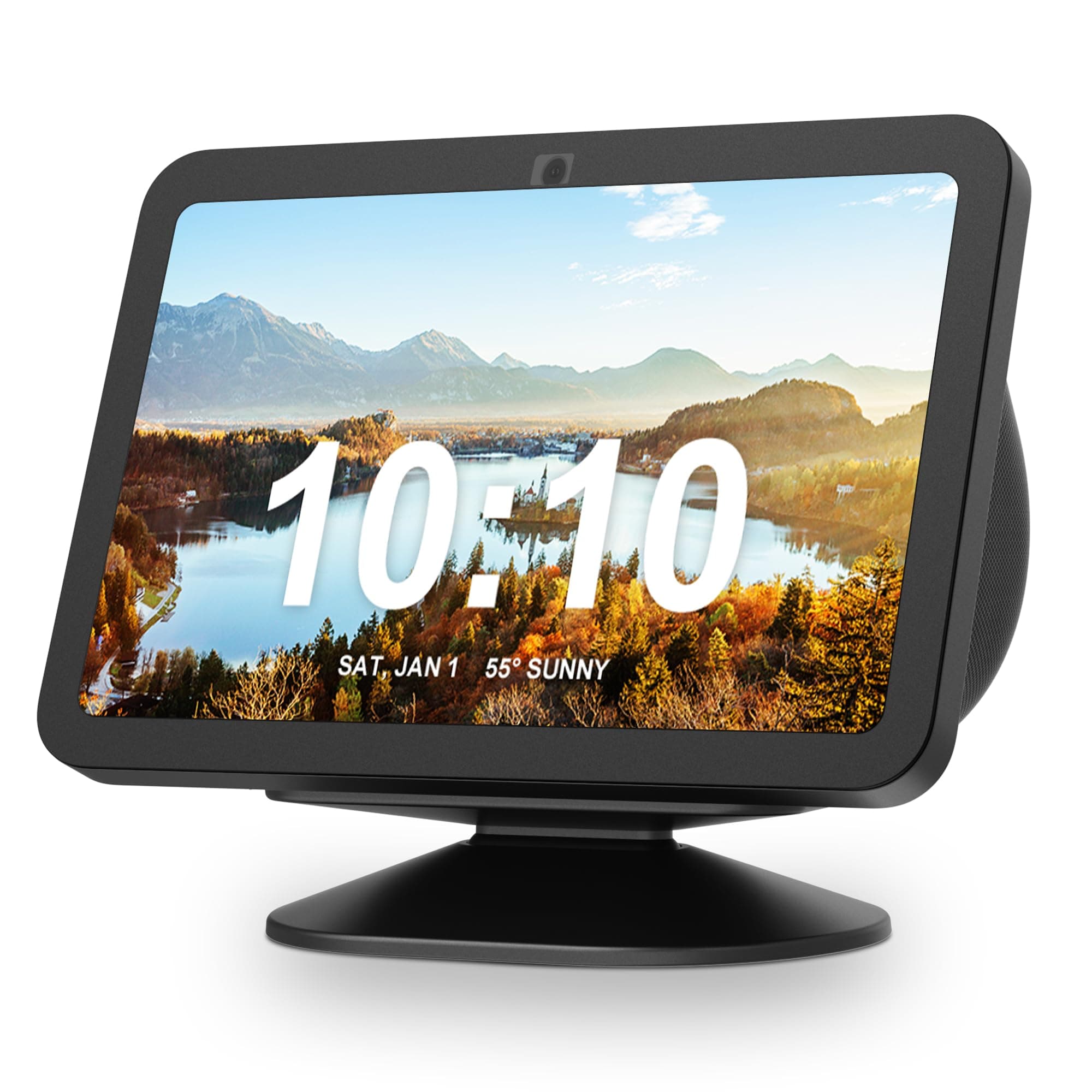 PlusAcc Ständer für Show 8 (3rd Gen) - Verstellbarer Neigungshalter, Tischständer Zubehör Kompatibel mit iPhone Modellen & Show 8 3rd Generation, rutschfeste Basis (Schwarz)