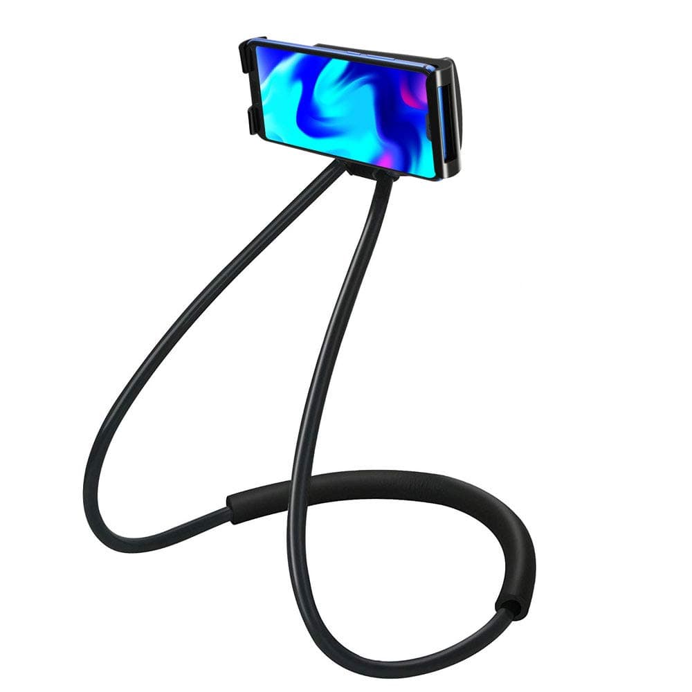 LYTIVAGEN Neck Phone Holder, Universal Schwanenhals Handyständer Lazy Handyhalter 360° Grad Drehung, Flexibel Handyhalterung für Smartphones,Mini Tablets (Schwarz)