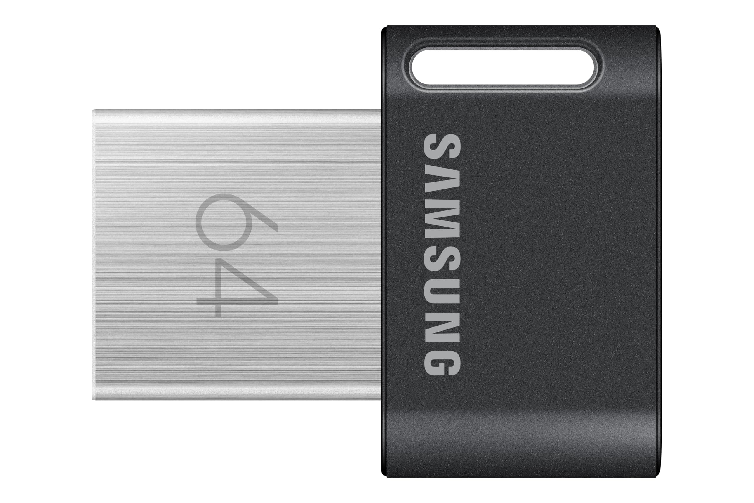Samsung FIT Plus USB-Stick Typ-A, 64 GB, 300 MB/s Lesen, 30 MB/s Schreiben, kompakter USB 3.1 Speicherstick mit Schlüsselring, Gray, MUF-64AB/APC Single 64 GB FIT Plus