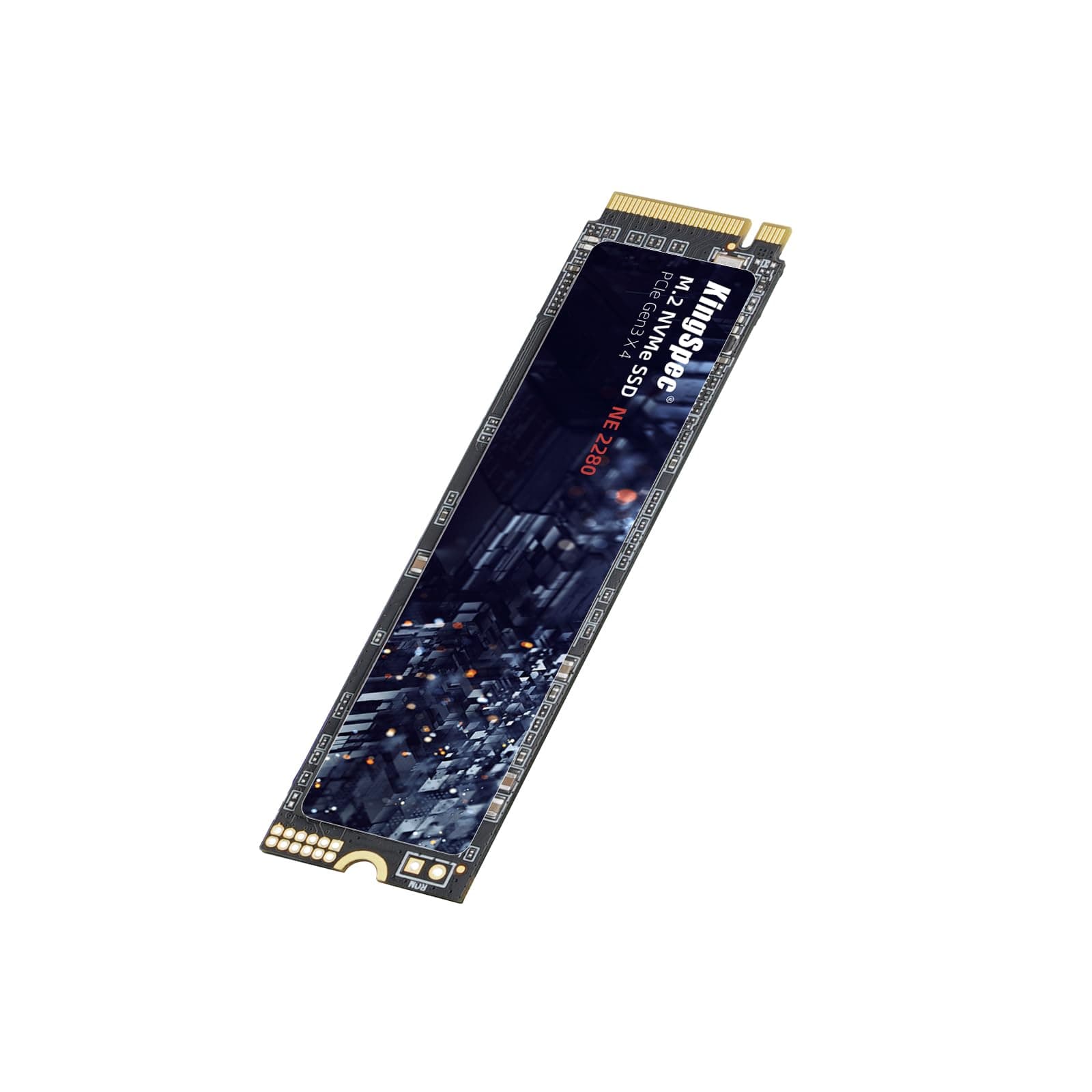 KingSpec NE-2280 256GB NVMe SSD Pcie 3.0 M.2 SSD Gen 3x4, Bis zu 2400MB/s, Internes Solid State Drive mit 3D NAND Flash, Kompatibel mit Desktop/Laptop NE-2280, 2400MB/s 256GB