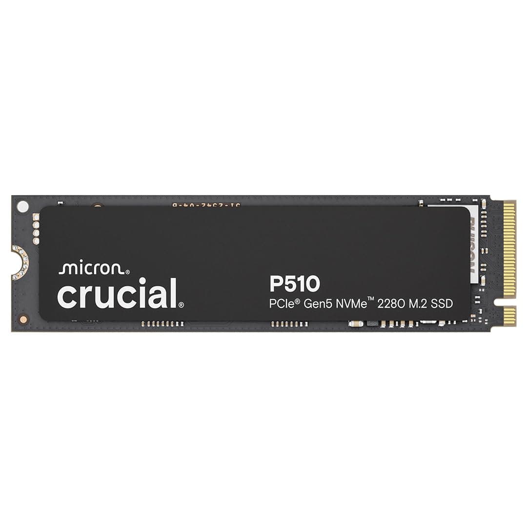 Crucial P510 SSD 1TB M.2 NVMe PCIe 5.0 x4 Gen5, bis zu 11.000 MB/s Lesen, 9.500 MB/s Schreiben, für Laptop und Desktop PC, TLC NAND, Interne Festplatte - CT1000P510SSD8-01 1TB P510