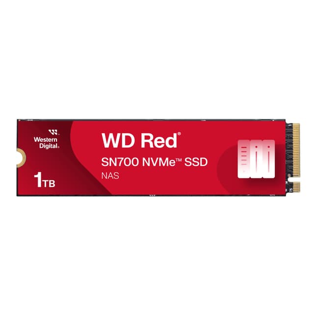 WD Red SN700 NVMe SSD 1 TB (SSD für NAS-Geräte, 24/7‐NAS‐Workloads, Dauerhaltbarkeit von bis zu 2.000 TBW, Kompatibilität mit vielen NAS-Systemen) 1TB PCIe/NVMe M.2 Single
