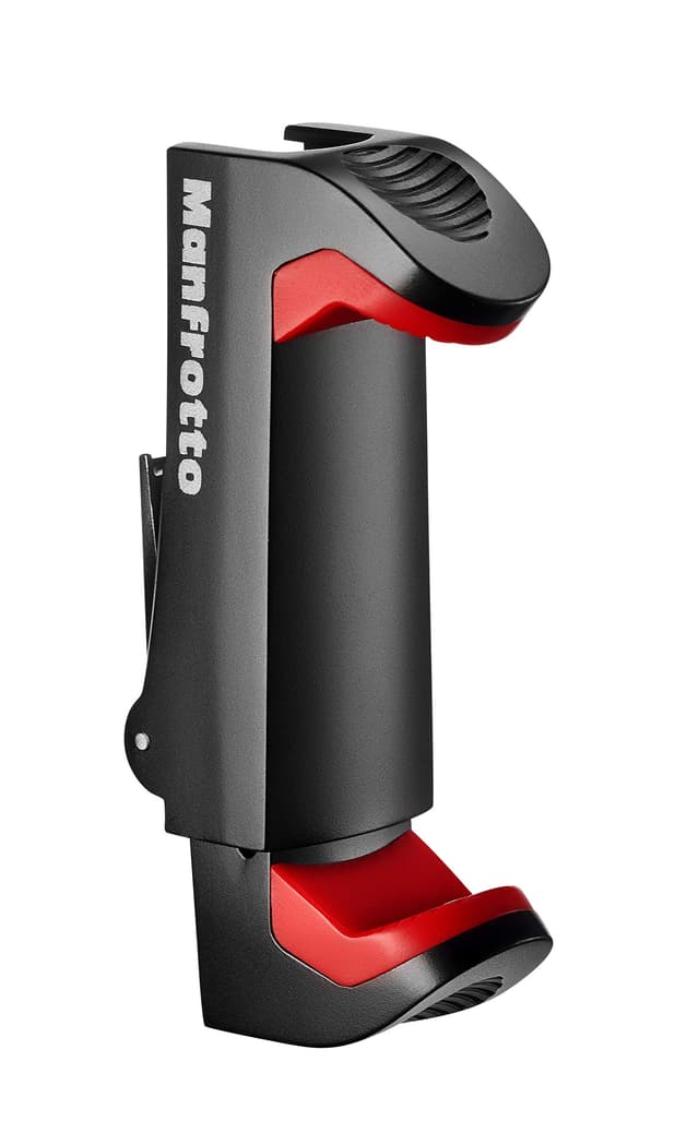 Manfrotto Universal Smartphone-Halterung, für Mini- Kamerastativ, Tisch-Stativ, für Pro Version (MCPIXI), Vlogging, Schwarz Universal - PRO Smartphone Clamp
