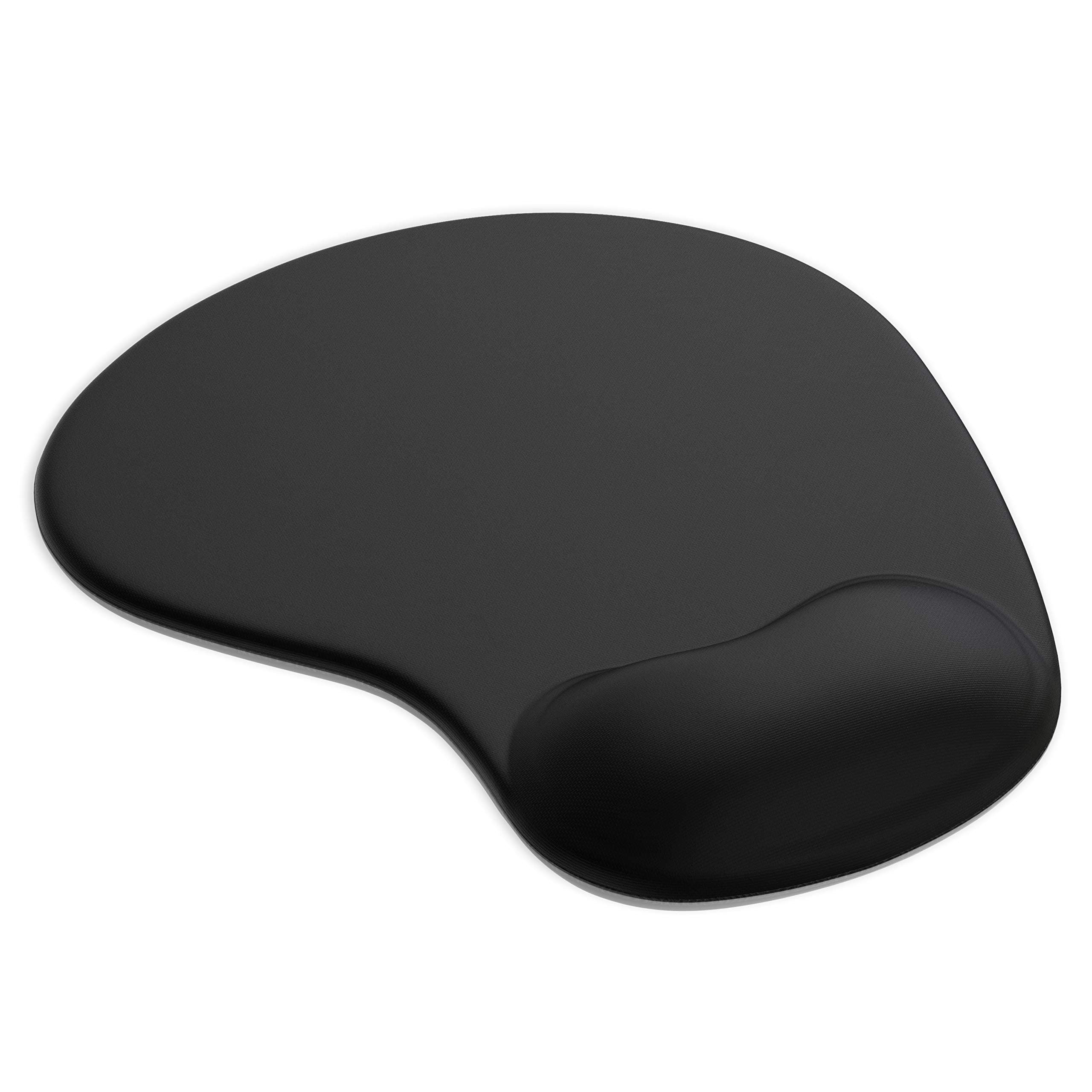 Gel Mauspad ergonomische Handgelenkauflage - Office Komfort Mousepad - Handgelenkpolster Handauflage - Gelkissen Gelpolster - Maus und Tastatur - abwaschbar - für Computer Laptop Notebook Black