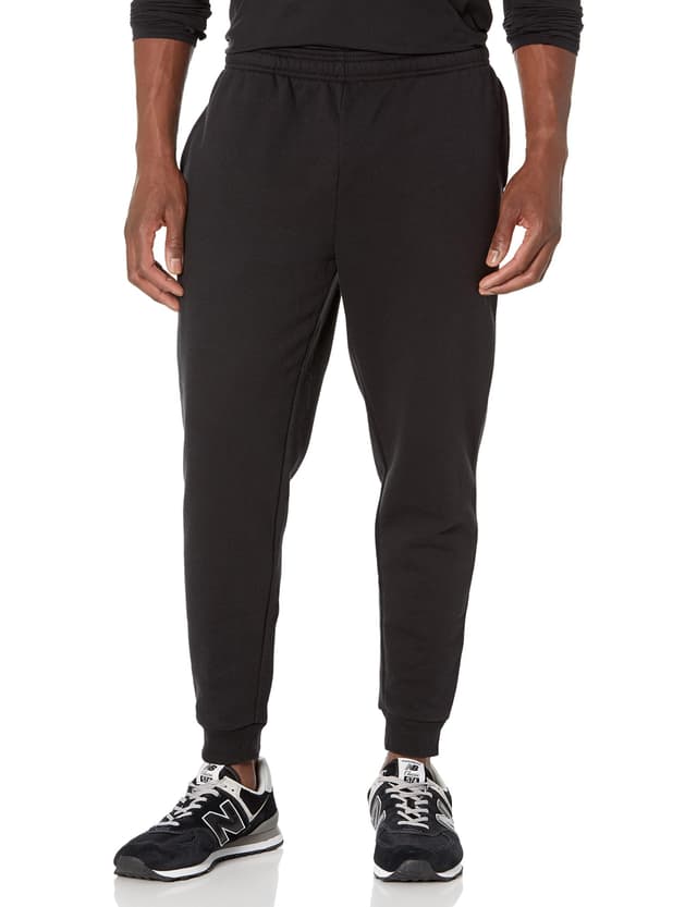 Amazon Essentials Herren Entspannte Jogginghose, Fleece, Bequeme Passform XL Schwarz