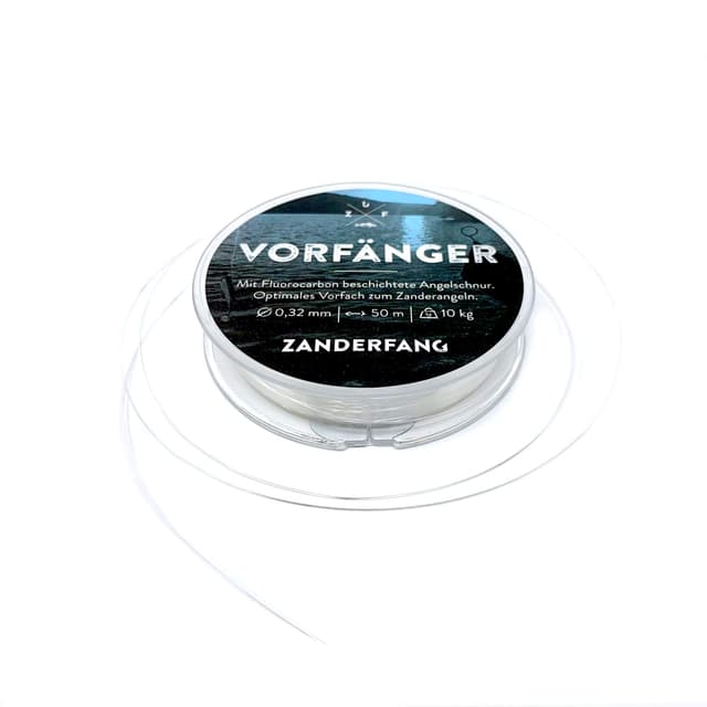 Zanderfang - Fluorocarbon Vorfach Angel-Schnur für Zander, Barsch, Forelle, Hecht – Vorfach-Schnur Vorfänger – von 0,32mm bis 1mm - 50m 0,32 mm | 8 kg | 50 Meter