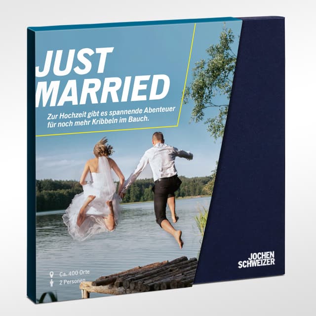 JOCHEN SCHWEIZER Geschenkbox zur Hochzeit, Hochzeitgeschenk für 2 Personen, freie Erlebnis-Auswahl an ca. 436 Orten
