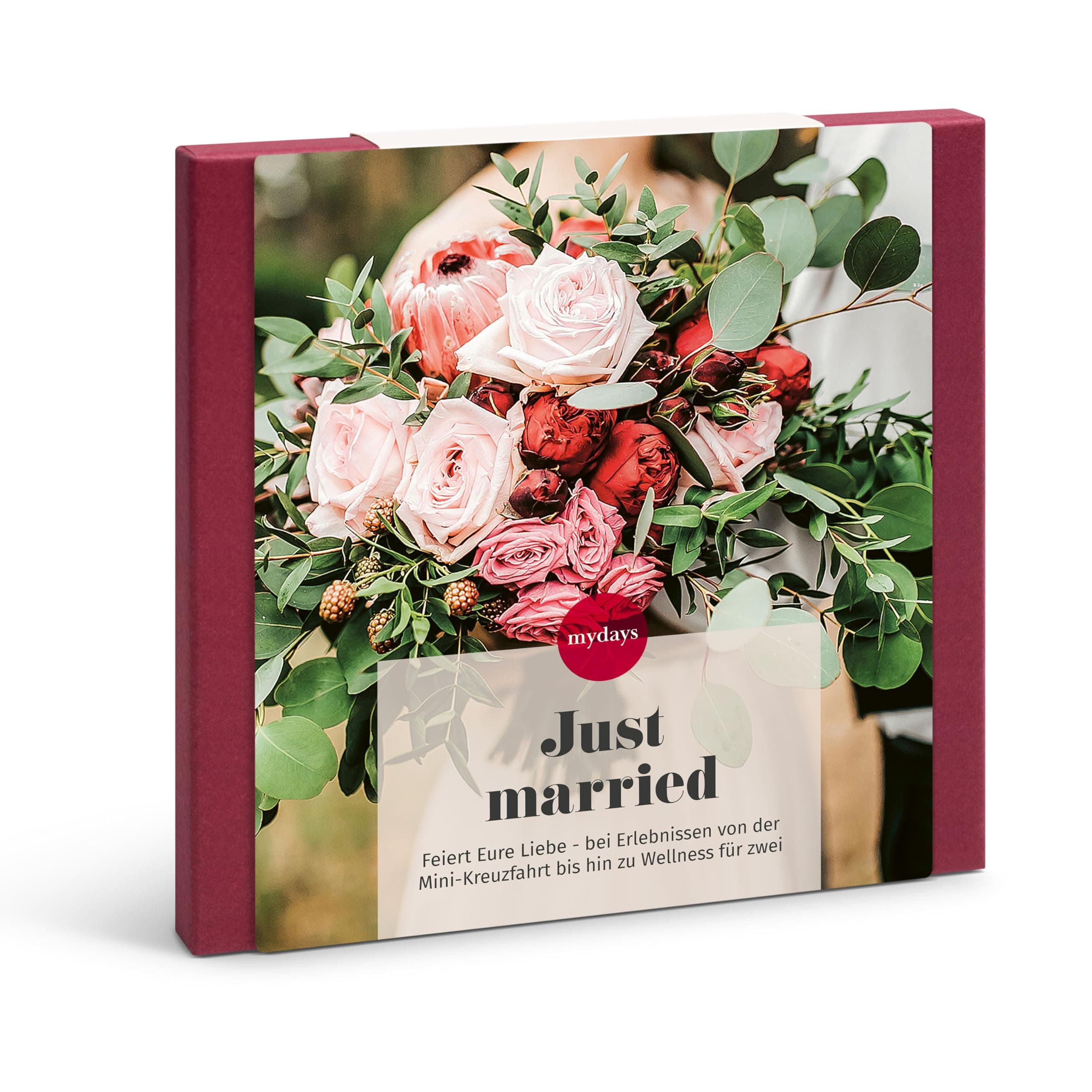 mydays Geschenkbox Just Married, Hochzeitsgeschenk für 2 Personen, freie Erlebnis-Auswahl an ca. 419 Orten