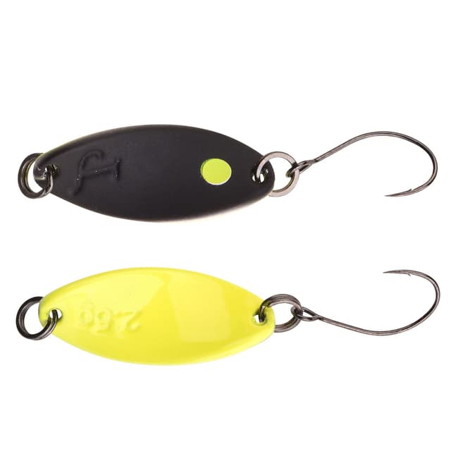 Trout Master Spoonblinker zum Forellenangeln 3,5g Incy Spoon, Farbe:Black/Yellow