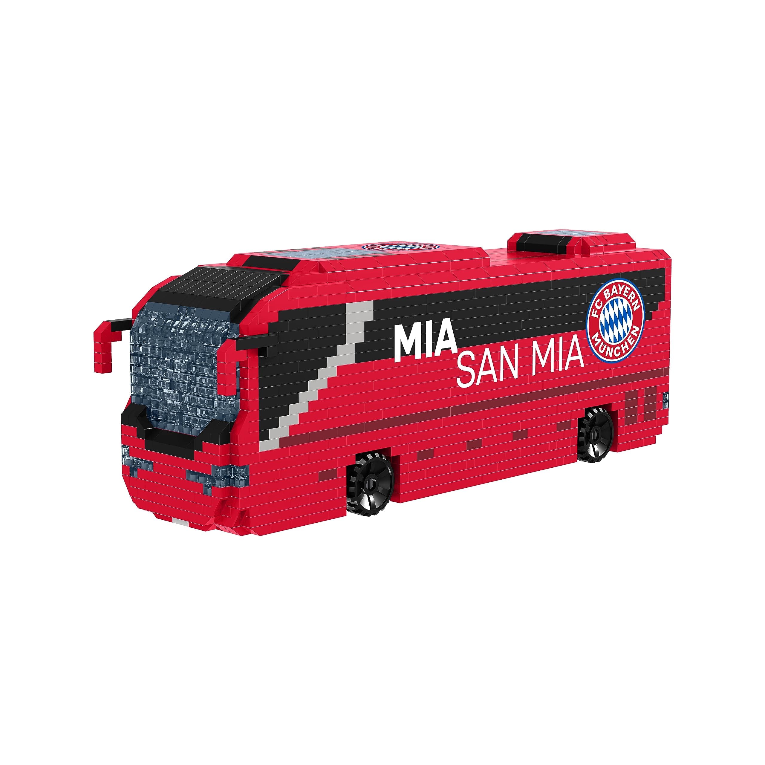 FOCO Offizielles Lizenzprodukt FC Bayern Munich BRXLZ-Steine 3D-Fußball-Reisebus Bau-Set