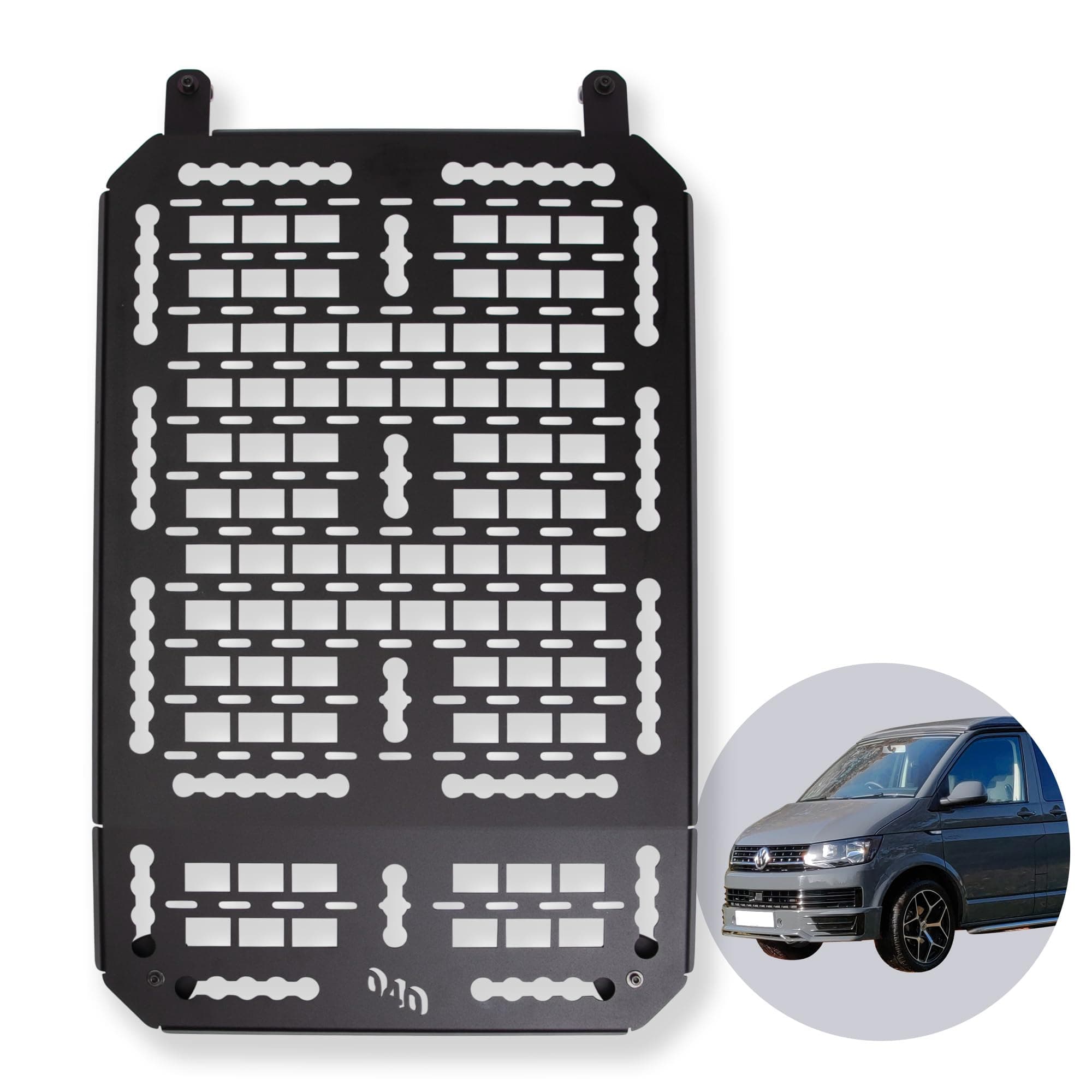 040 Parts einzelnes Molle Board für VW T5 T6 T6.1 California – Universelle Gerätehalterung und zusätzlicher Stauraum für Abenteuer, Camping und Outdoor Schwarz Matt Panel Seite