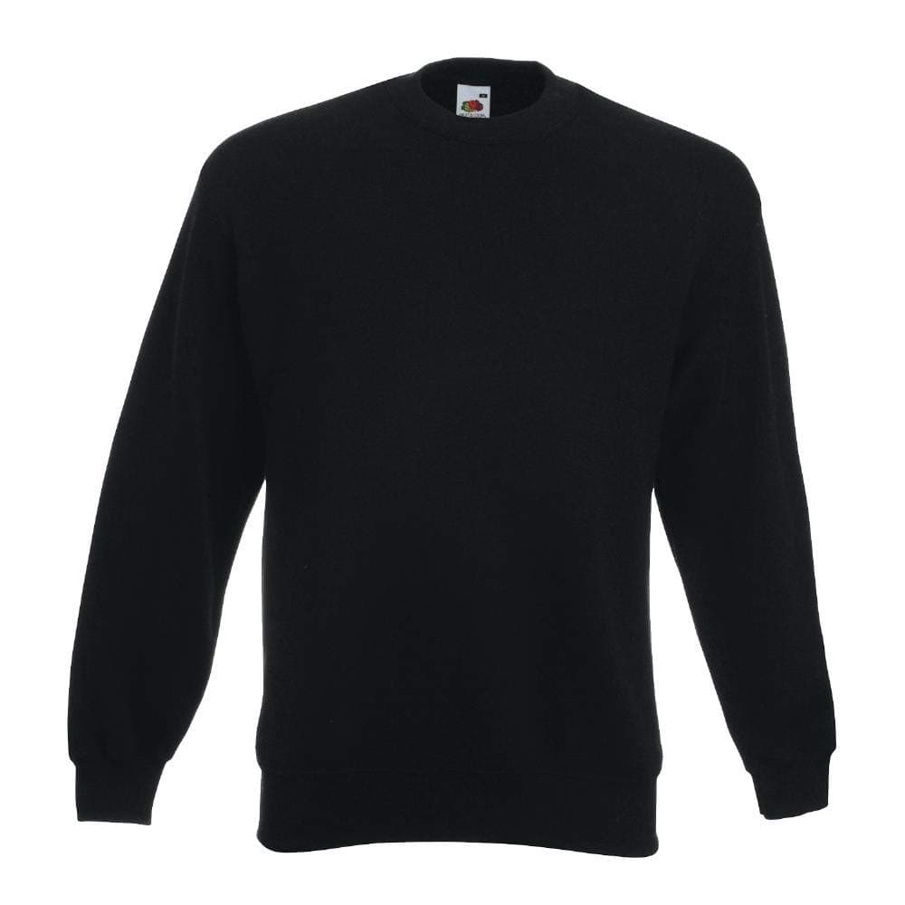 Fruit of the Loom Herren Classic Sweat Sweatshirt Diverse Farbsets M L XL XXL 3XL 4XL 5XL L Schwarz