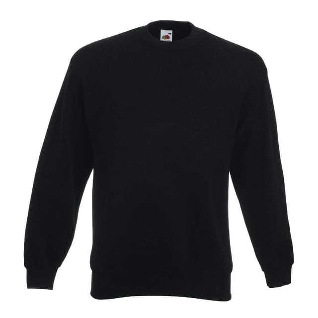 Fruit of the Loom Herren Classic Sweat Sweatshirt Diverse Farbsets M L XL XXL 3XL 4XL 5XL L Schwarz