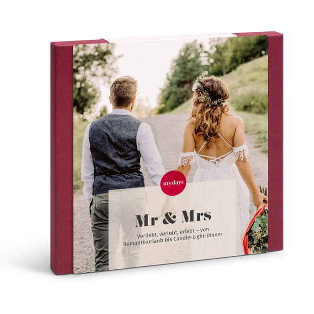 mydays Geschenkbox Mr & Mrs, Hochzeitsgeschenk für 2 Personen, freie Erlebnis-Auswahl an ca. 263 Orten