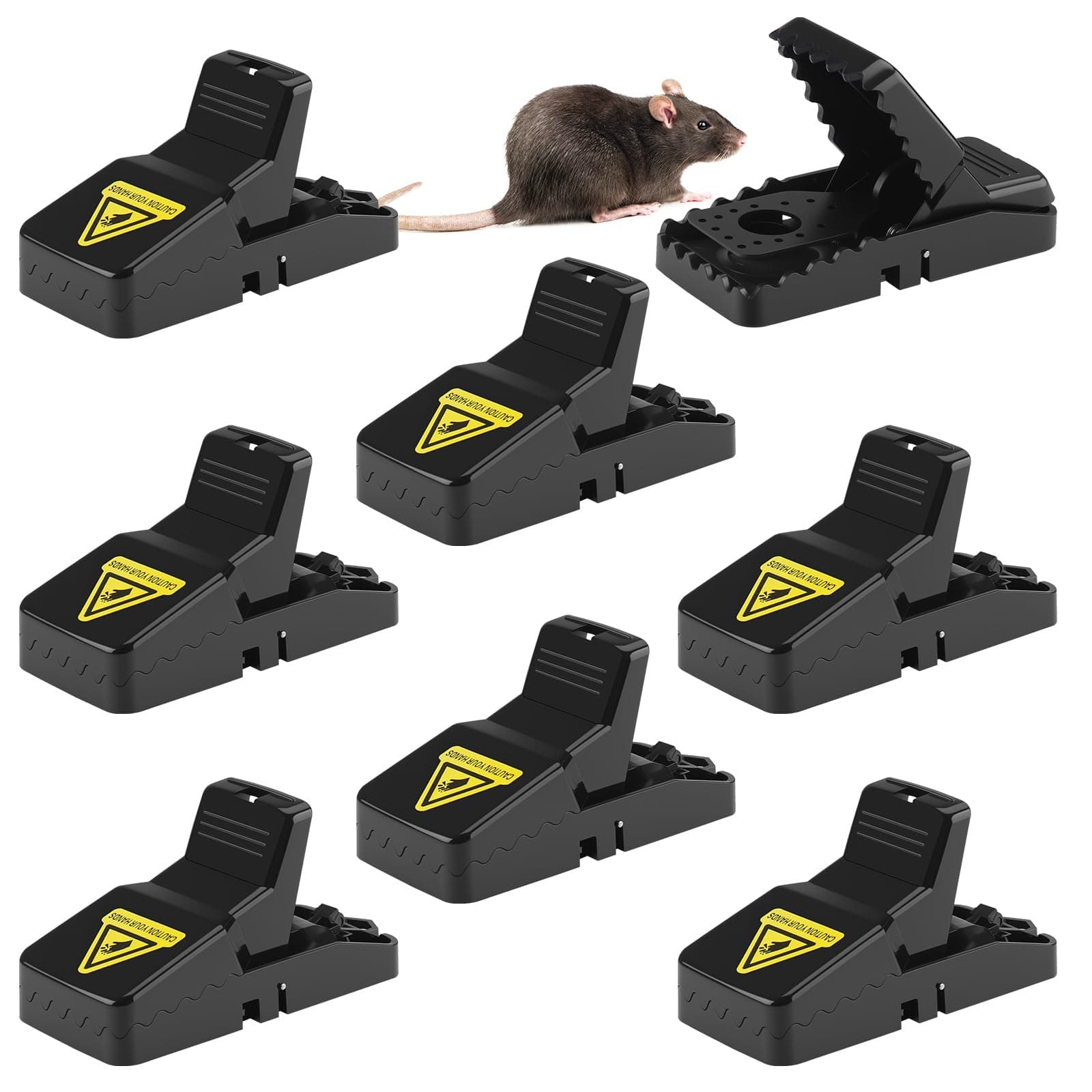 Foydream 8 Stück Mausefalle, Wiederverwendbar Mausefalle Schlagfalle, Mäusefallen Tödlich, Mausfallen für Drinnen, Haus, Garten, Außenbereich, Profi Mäuse Falle, Köderfreie, Mehrweg Mausefallen