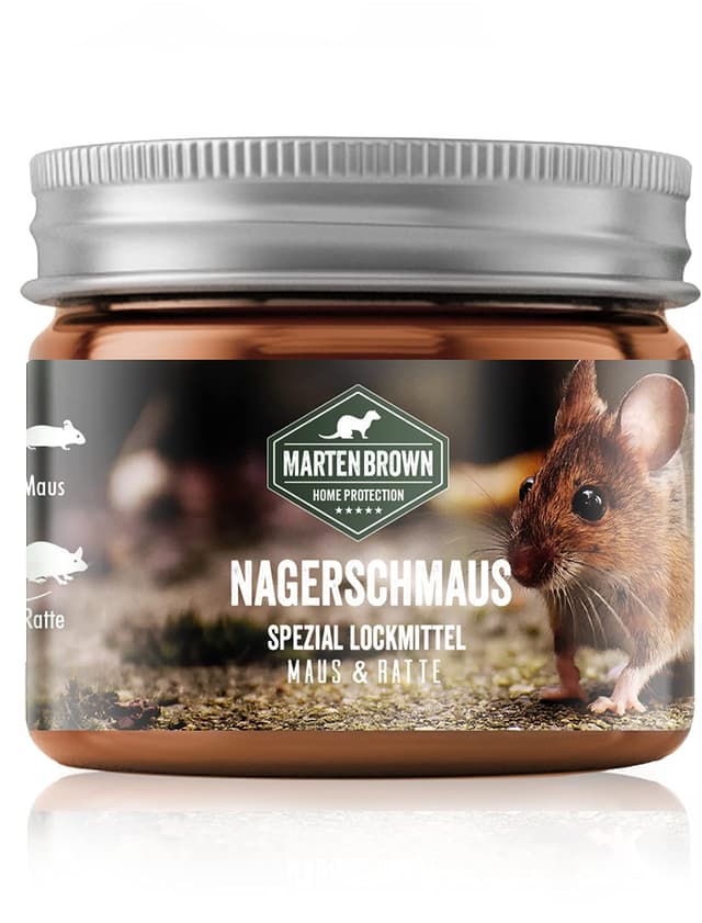 Martenbrown® Nagerschmaus Spezial Lockmittel für Mäuse & Ratten 200 ml | Knetbarer Mäuseköder für Mäusefallen | Mauslockmittel, Rattenlockmittel, Mittel gegen Mäuse