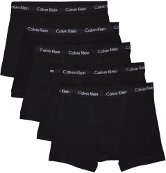 Calvin Klein Herren 5er Pack Boxershorts Trunks Unterwäsche M Schwarz (Black W. Black Wb)