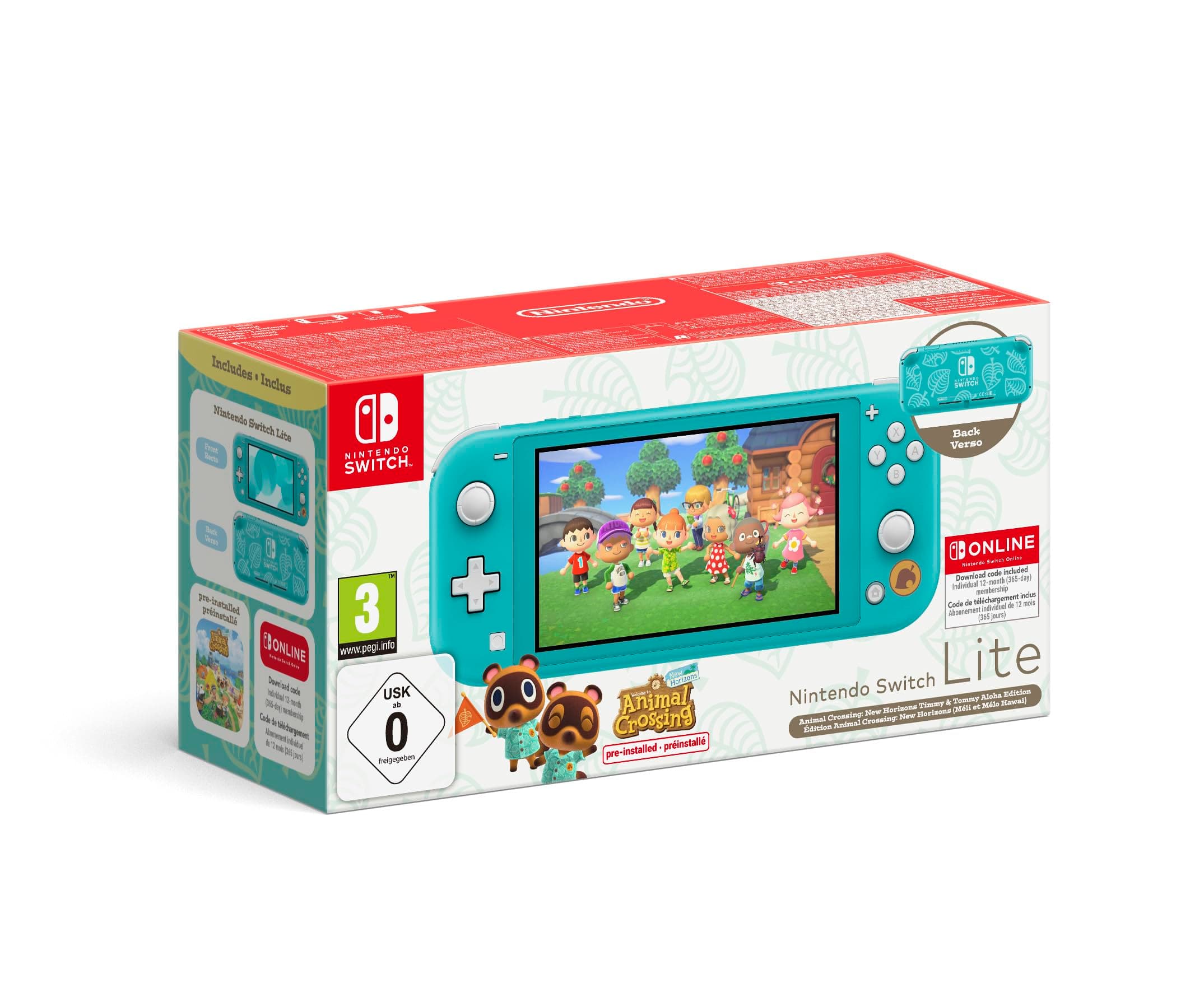 Nintendo Switch Lite Animal Crossing: New Horizons Nepp-und-Schlepp-Edition Switch Online 12-monatige Mitgliedschaft