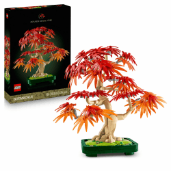 LEGO Botanicals Japanischer Roter Ahorn – Bonsai-Baum - Künstliche Pflanzen Bauset mit roten & orangen Blättern, Plus Schale - Home Dekor - Geschenkidee für Erwachsene - 10348