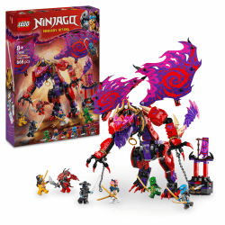 LEGO NINJAGO Chaosdrache Donnerzahn – Bewegliche Actionfigur mit 6 Minifiguren (Lloyd, NYA, Arin und Sora) – Kreatives Spielzeug zu Weihnachten für Kinder ab 8 Jahren – 71832