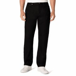 Amazon Essentials Herren Relaxed Fit-Jeans Rigid 34W / 32L Schwarz