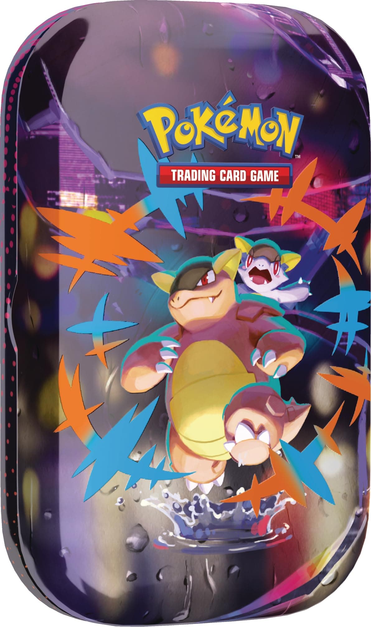 Pokémon-Sammelkartenspiel: Mini-Tin-Box Mega-Helden – Mega-Kangama (1 Sticker, 1 Bildkarte & 2 Boosterpacks) Angebot bei HelloDeals