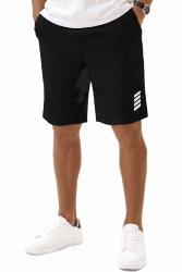Vortewind Kurze Hosen Herren Sweatshorts Herren Baumwolle,Sommer-Sportshorts mit Taschen & elastischem Bund für Casual ,Jogging ,Training Schwarz M