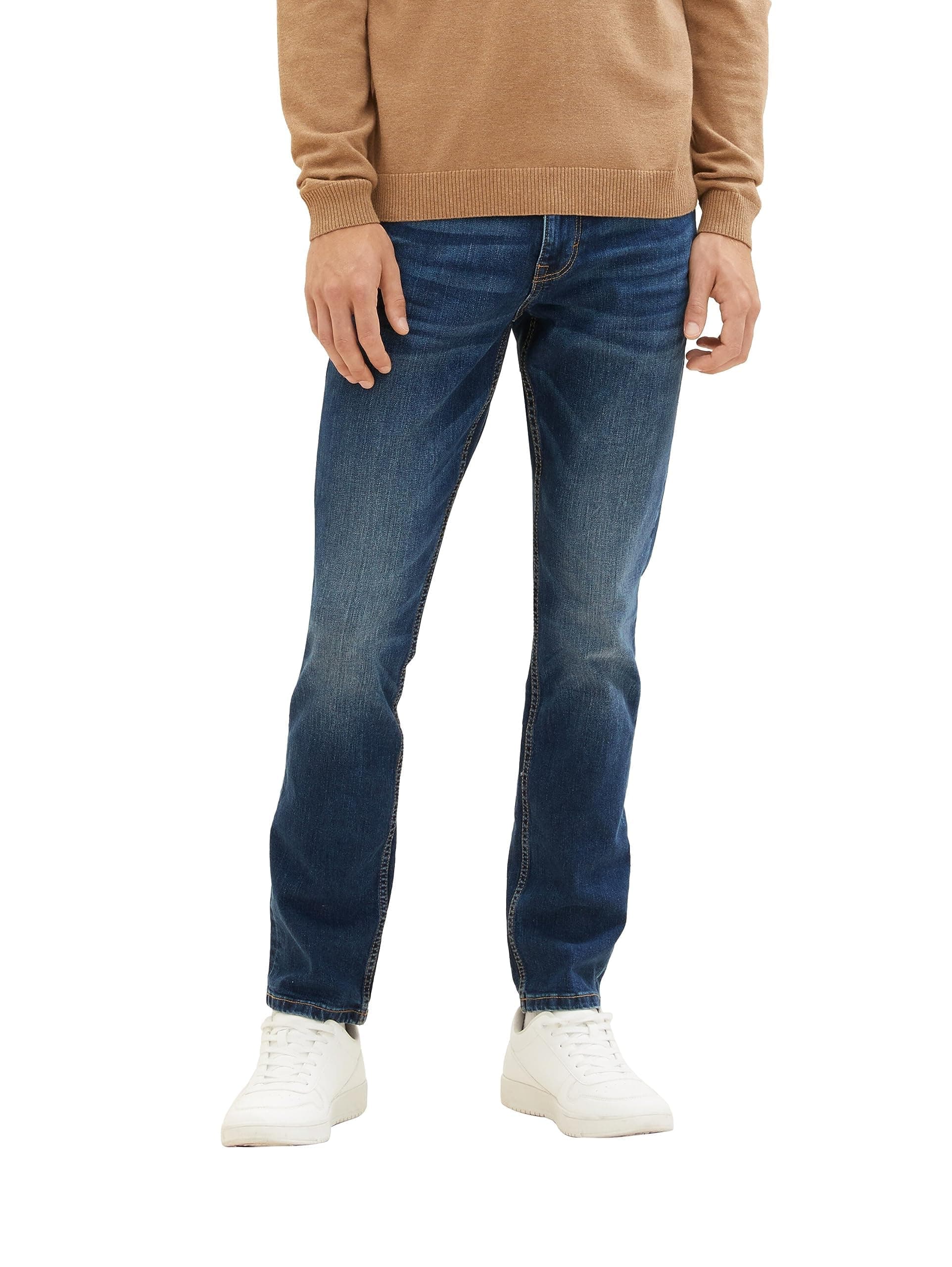 TOM TAILOR Herren Josh Regular Slim Jeans 36W / 34L 10281 - Mid Stone Wash Denim Angebot bei HelloDeals
