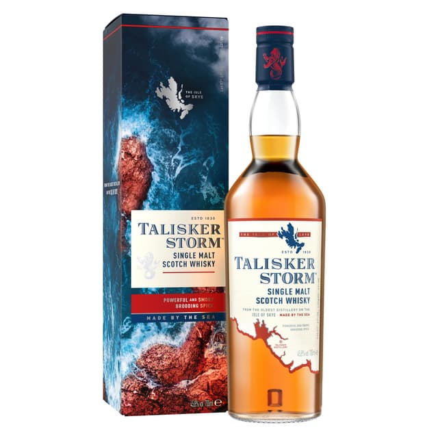 Talisker Storm, Single Malt Scotch Whisky, aromatischer| handgefertigt von der schottischen Insel Skye, 45.8% vol, 700ml Einzelflasche