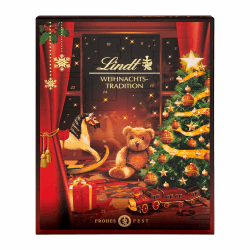 Lindt Schokolade Weihnachts Tradition Adventskalender 2025 | 253 g | 24 verschiedene Pralinen- und Schokoladen Überraschungen | Schokolade für die Weihnachtszeit | Schokoladen-Geschenk Schokolade 253 g (1er Pack)