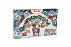 Yogi Tea Adventskalender zum Aufklappen, 2025, Bio-Kräutertee, 24 Tee-Varianten mit 24 Weisheiten, 24 Teebeutel, ideal als Geschenk ohne Schokolade