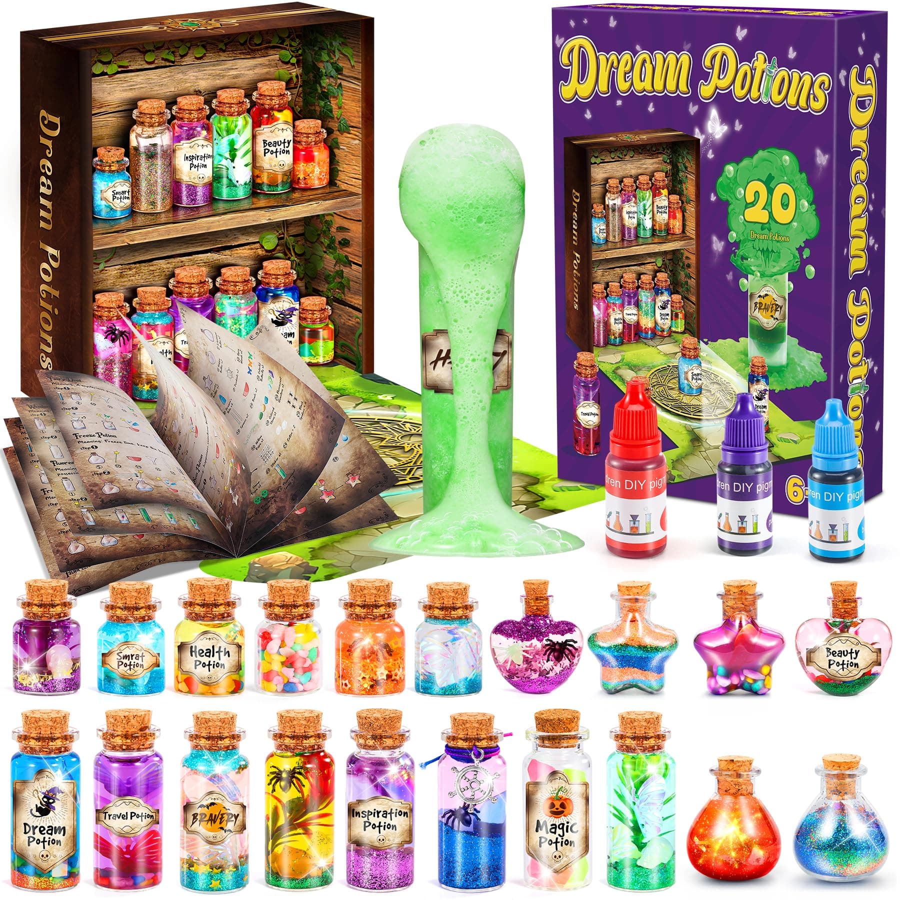 Subtail Creative Zaubertrank Set Kinder - Zauberkasten Kinder ab 6-11 Jahre - zauberkasten Mädchen Spielzeug - Bastelset KindER Spielzeug ab 6 Jahre Mädchen - Geschenk Mädche 6 7 8 9 10 11 Jahre Rosa Angebot bei HelloDeals