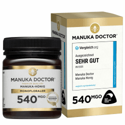 Manuka Doctor Manuka Honig 540 MGO - Original Manuka Honig aus Neuseeland mit Methylglyoxal - 250 g MGO 540+ 250 g (1er Pack)