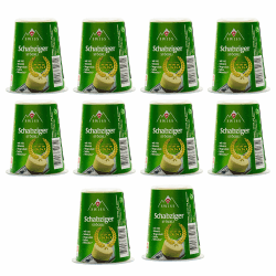 Food-United Schabziger Stöckli schweizer Käse 10x 100 g passend für Pasta & Pizza am Stück Kräuterkäse grüner Schotterkäse Stötzle würzig aromatisch Gewürz-grünkäse-spezialität 100 g (10er Pack)
