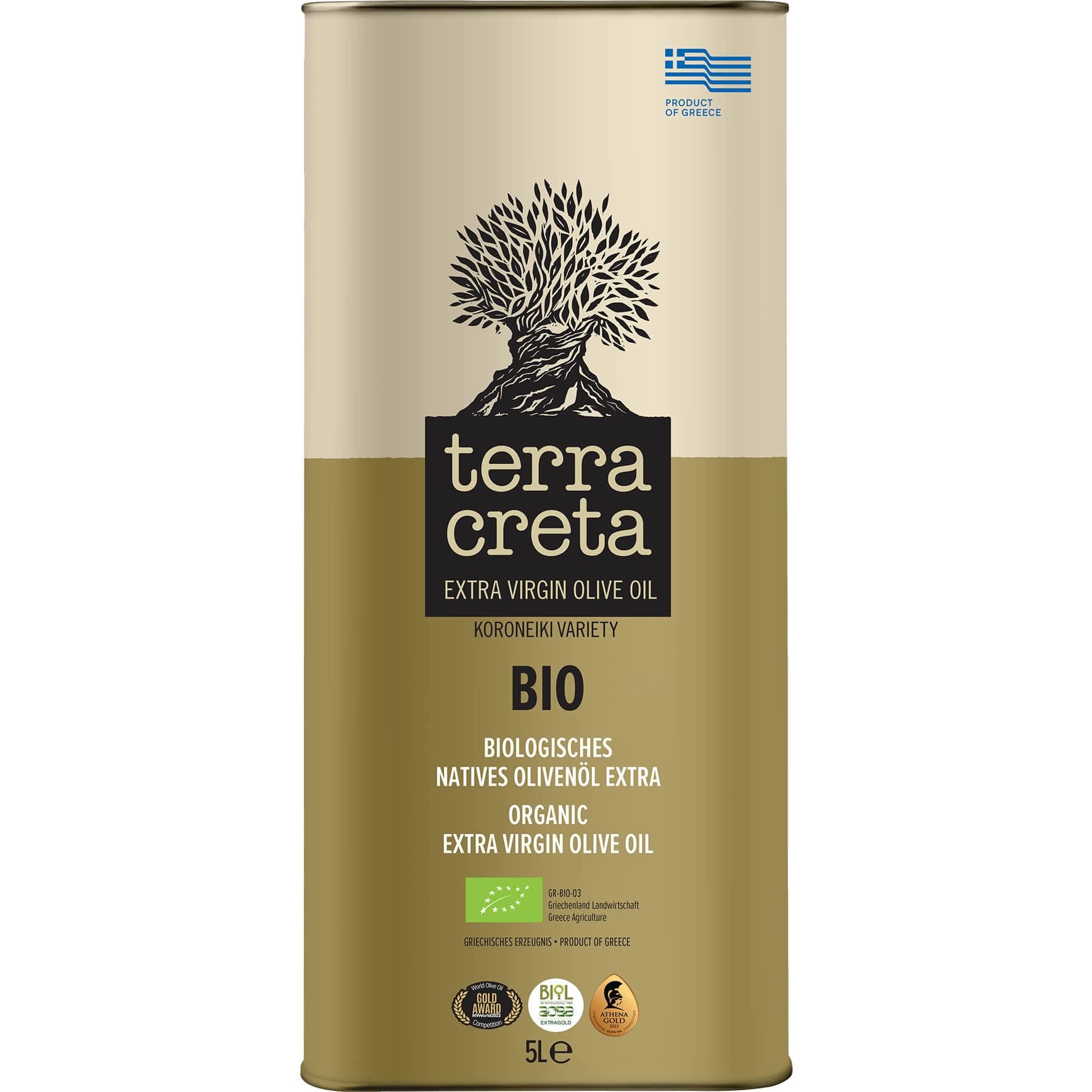 Terra Creta BIO - Extra natives Olivenöl / 5 Liter 5 l (1er Pack)