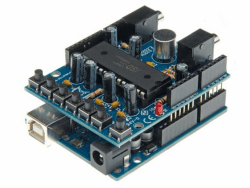 Whadda Audio-Aufnahme-Shield für Arduino®, 60 Sekunden, integriertes Mikrofon, Line-Eingang, stapelbar