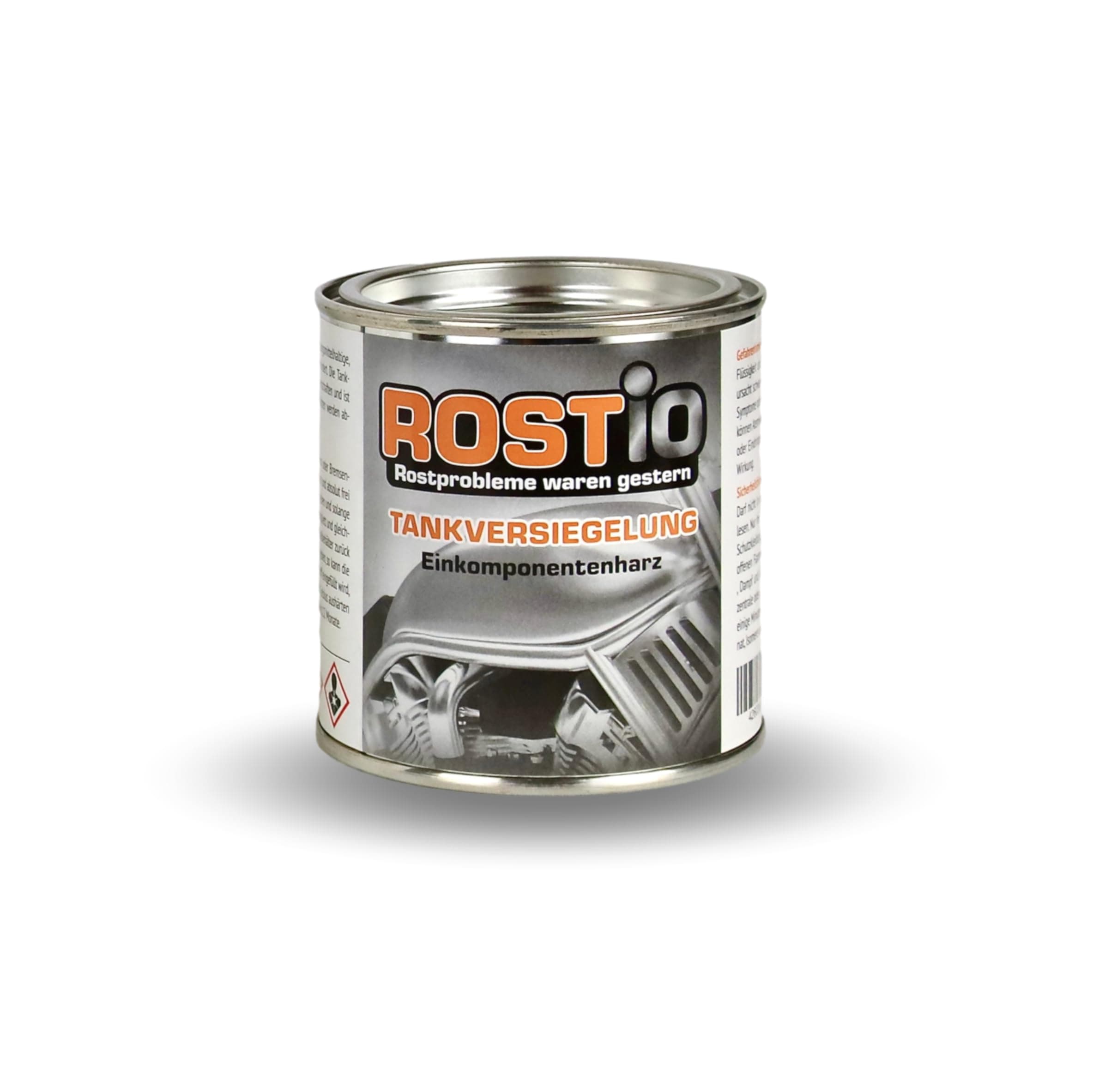 Rostio Tankversiegelung R2105 – 250 ml – Spezialharz für Innenbeschichtung von Metalltanks – transparente bernsteinfarbene Schutzschicht – Korrosionsschutz – bis 30 L Tank – bis zu 3 Schichten Angebot bei HelloDeals