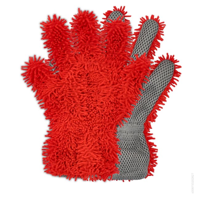 NIGRIN 20282 Autowaschhandschuh mit Insektennetz I Saugfähigste Mikrofaser I Für Auto, Fahrräder, Motorräder, Boote