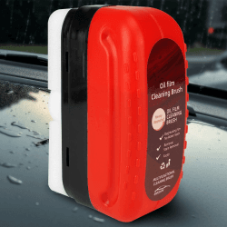 MUEZDUR Multifunktionale Kfz-Ölfilm-Reinigungsbürste, Automotive Oil Film Cleaning Brush, Red Oil Film Wipe, Ölabweisende Folie für Windschutzscheiben (1pc) rot-1 Stück