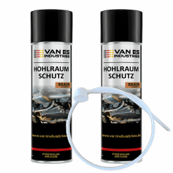VE-INDUSTRIES 2X Hohlraumschutz Hohlraumversiegelung Spray 500ml Wachs + 60cm Sonde