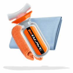 detailmate Versiegelung für Scheinwerfern, Helmvisieren & Motorradscheiben Set: Soft99 Glaco Blave 70 ml für Glas und Kunststoff + Mikrofaser 40x40cm 270GSM für schlierenfreie Glasreinigung GlacoBlaveSet + 1x Towel