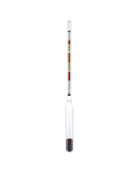 QWORK Alkoholmeter, Hydrometer mit Dreifach-Skala, für Hausbrauwein, Obstwein, Bier 1pc