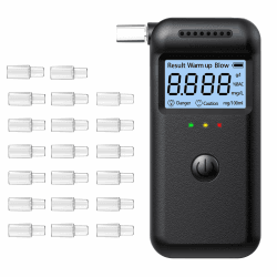 FIVAVA Alkoholtester Digital, Professionelles Atemalkohol-Messgerät mit LCD-Anzeige für Zuhause, Partys & Autofahrer | Hochgenauer Promilletester