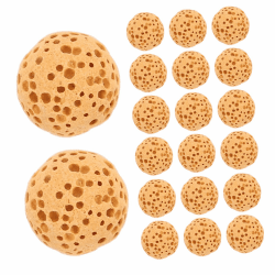 Alipis 50 Stück Natürliche Lava Perlen Aromatherapie Duftsteine Rund ohne Diffuser Steine aus Vulkanischem Gestein für Auto Ätherische Öle DIY Schmuck und Raumduft