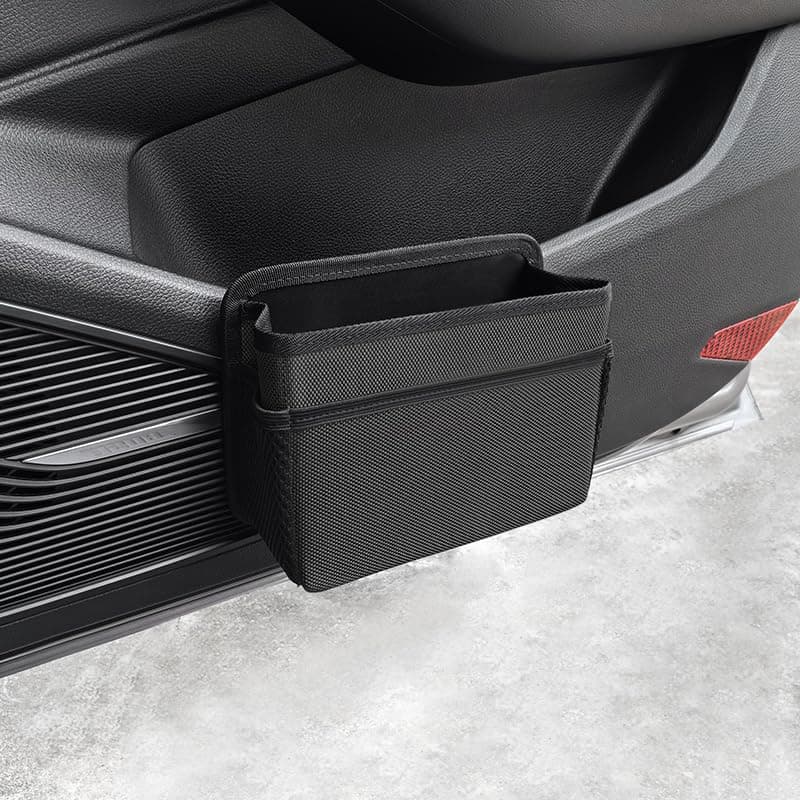 Qirc Auto Seitentür Mülleimer Faltbarer Auto Mülleimer Auto Vordersitz Aufbewahrungsbehälter Mini Tragbar Fahrzeug Innen Hängender Mülleimer Universal für SUV, LKW, Wohnmobil (Schwarz) Angebot bei HelloDeals
