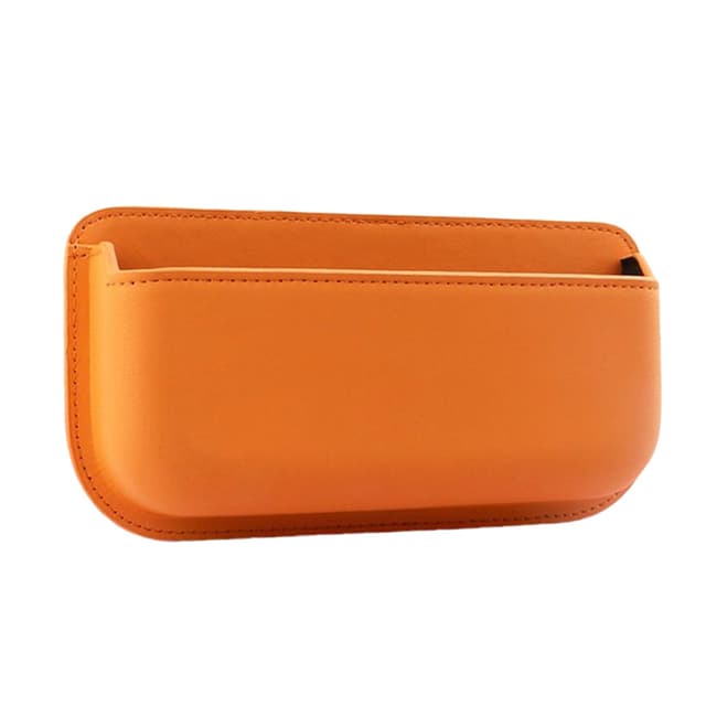 Generico Seitentasche für Auto | Selbstklebender Organizer für Sitz für kleine Gegenstände | Mehrzwecketui für Brillen, Karten, Handys und kleine Gegenstände | für Auto LKW SUV Orange