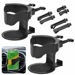Peevisap 2 Stück Getränkehalter Auto, Becherhalter Auto, Getränke Halter Auto, Flaschenhalter Auto, Mit Auto Belüftungs Clips, Für Kaffeebecher Und Getränkedose