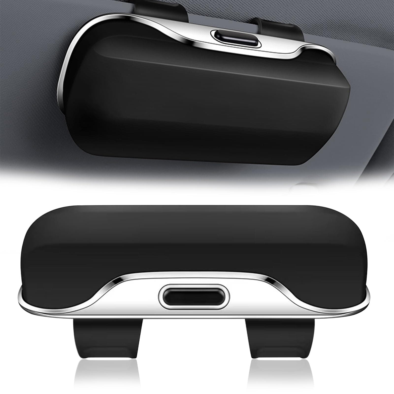 Vexran Brillenhalter für Auto,Tragbarer Brillenhalterung Auto Organizer, Sonnenbrillenhalter Auto Drücken Sie Zum Öffnen Von,Brillenhalter für Auto Sonnenblende,Auto-Brillenetui(Schwarz) Angebot bei HelloDeals