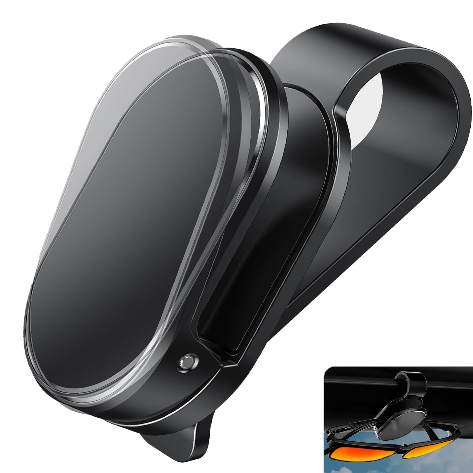 NEWZEROL Einhand Clip Brillenhalter für Auto Sonnenblende, Einhändiger Zugriff und Aufbewahrung, Minimalistischer Auto-Brillenclip, Universelles Auto-Zubehör für Die Meisten Brillen und Sonnenbrillen Angebot bei HelloDeals