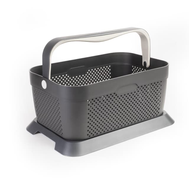 rati Basket - Grau, Smarter Auto Korb zum Einkauf & Outdoor-Aktivitäten, mit Befestigungsadapter zum Kofferraum, rutschfest und Stabil während der Fahrt I Schwarz, aus 94% Recycling Material